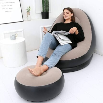 2-in-1 Sofa Chair with Footstool